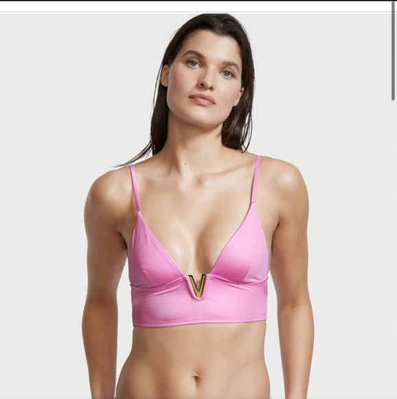VS V Hardware Bralette Bikini 👙 Top with V Hardware Cheeky Bikini Bottom. SizeM - Picture 2 of 13